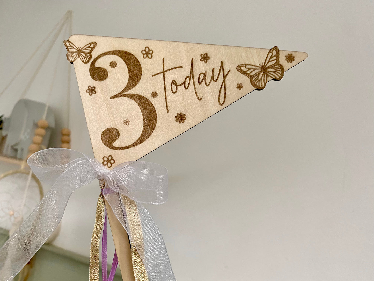 Butterfly Birthday Flag