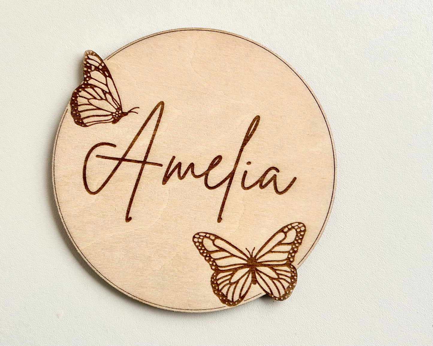 Personalised Butterfly Birth Announcement