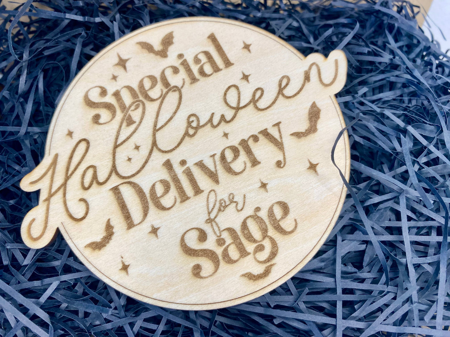 Personalised Halloween Crate Tag