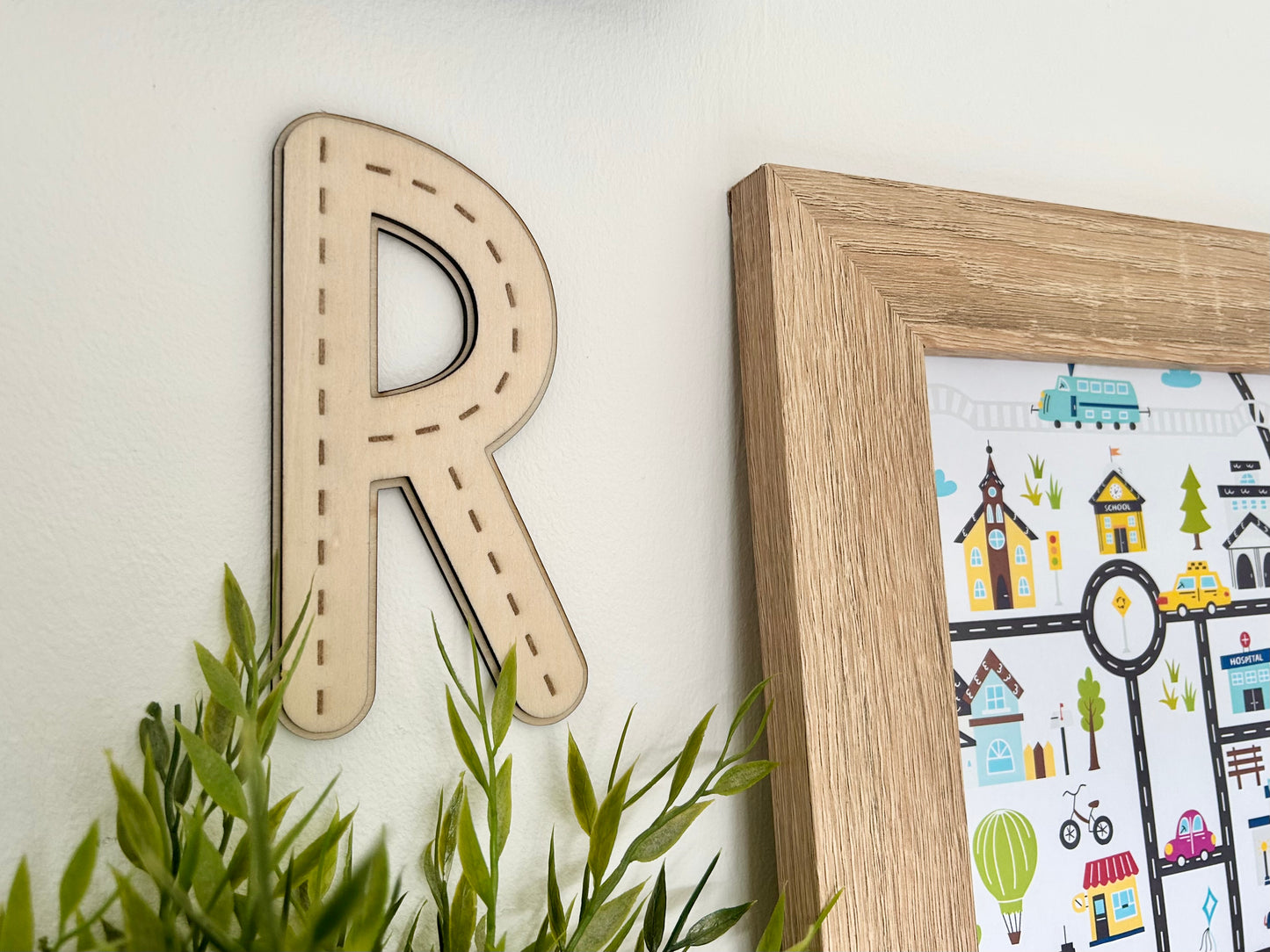 Wooden Road Letter