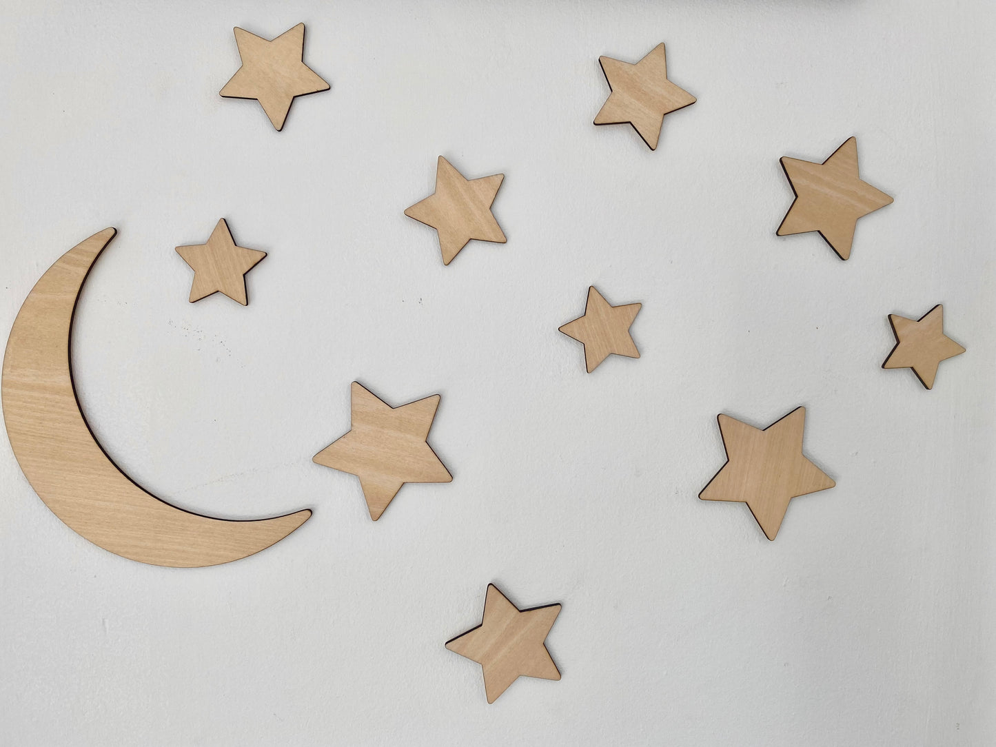 Set of 10 Stars with Moon