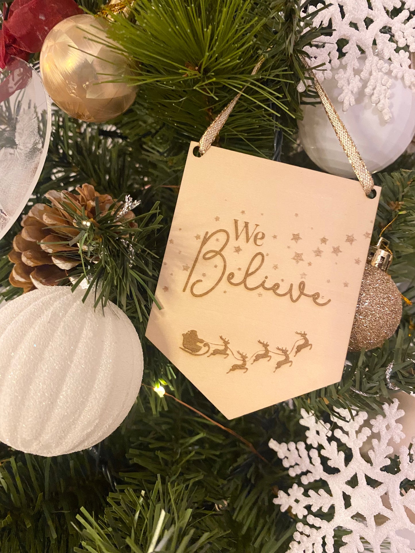 Personalised Believe Pennant Flag