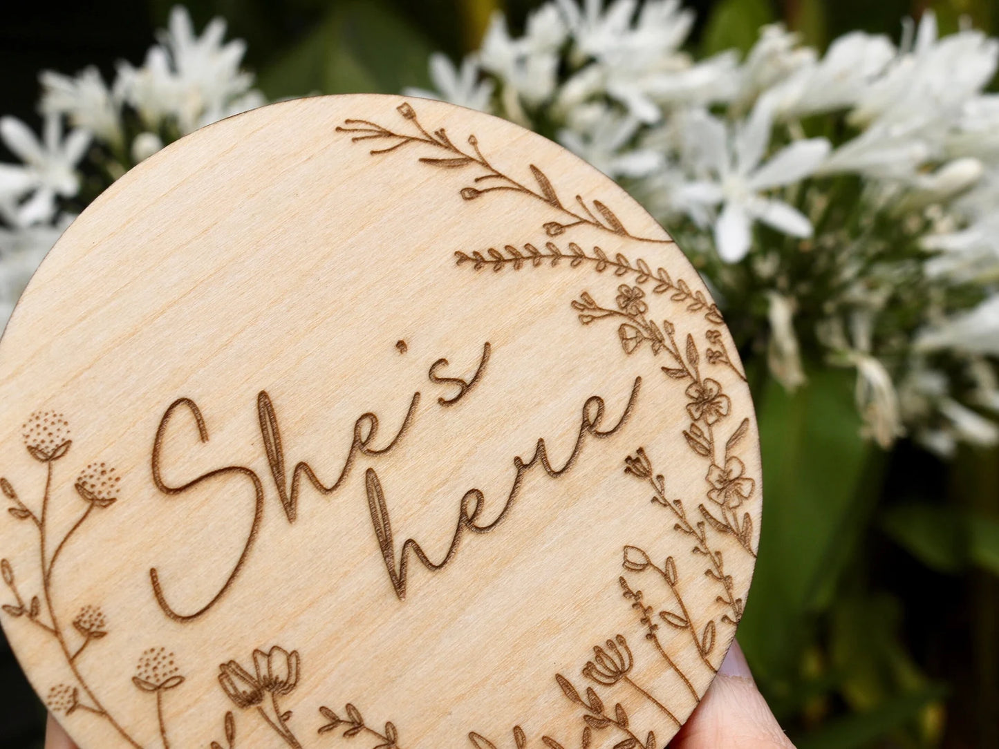 Personalised Floral Birth Announcement