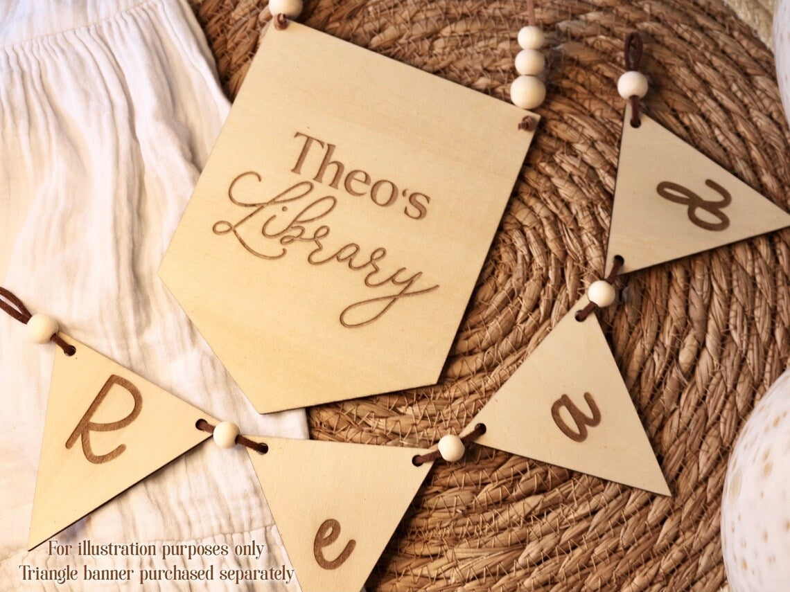Personalised Name Library Banner Flag
