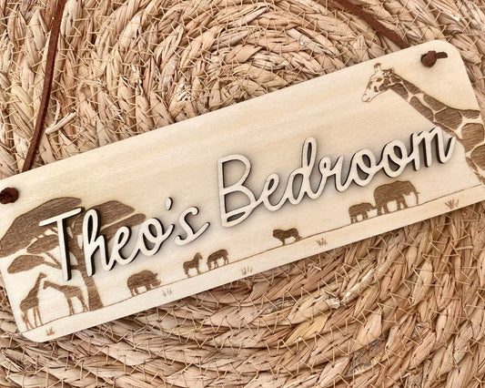 Personalised Safari Door Sign