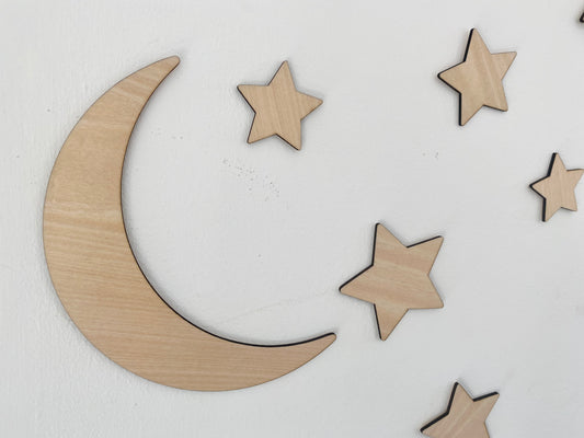 Set of 10 Stars with Moon