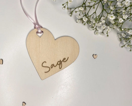 Personalised Heart Tag