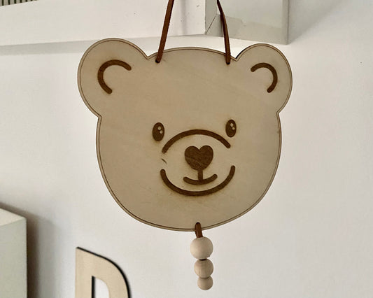 Wooden Bear Hanging