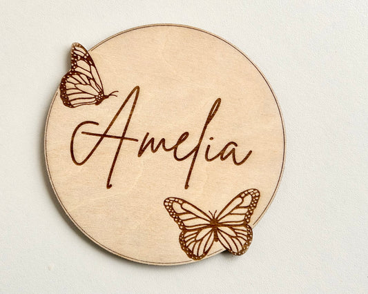 Personalised Butterfly Birth Announcement