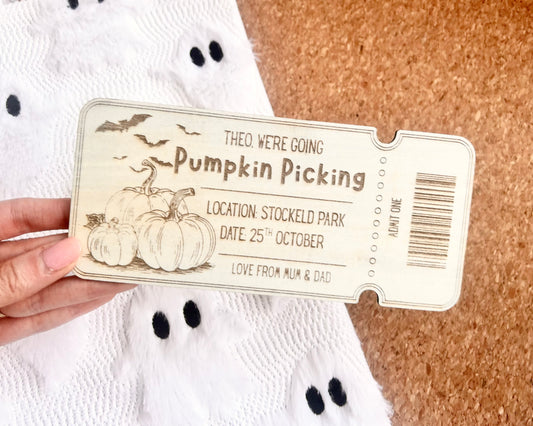 Personalised Pumpkin Patch Ticket