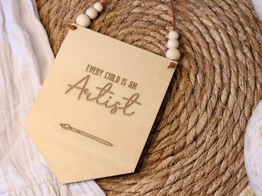 Every Child is an Artist Pennant Flag - 2 for £10 (15cm)