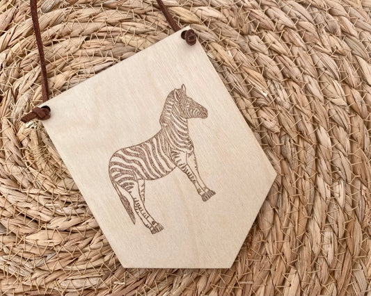 Mini Safari Animal Pennant - Lion/Zebra/Rhino/Elephant/Giraffe